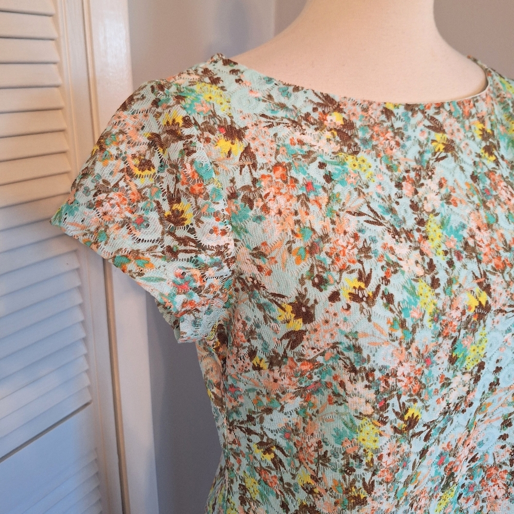 Shelby & Palmer Floral Lace Dress Sz 6 *C6 - Picture 3 of 6
